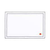 Linge de table Nazaré blanche, en coton, avec des motifs d’automne brodés