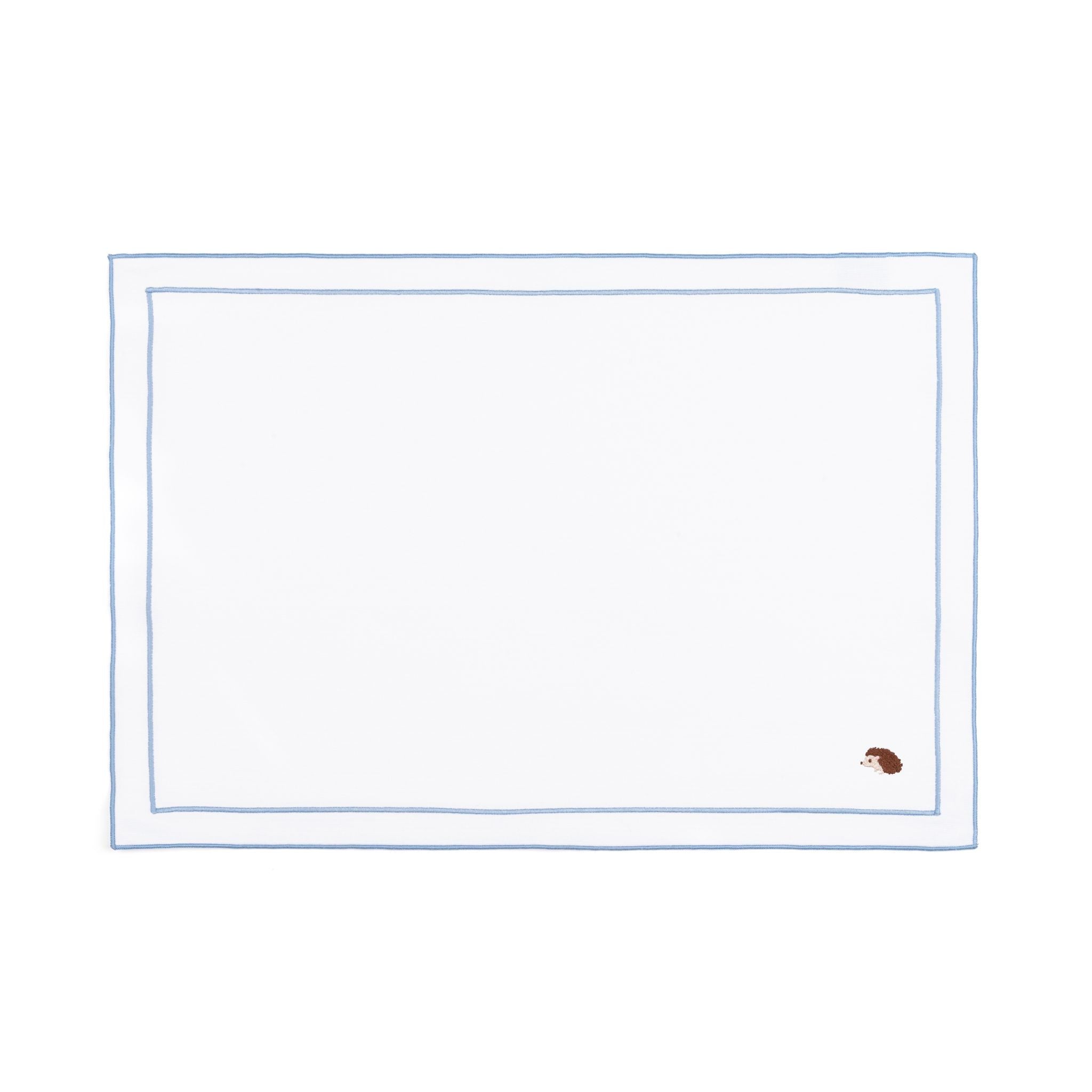 Linge de table Nazaré blanche, en coton, avec des motifs d’automne brodés