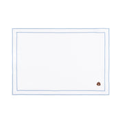 Linge de table Nazaré blanche, en coton, avec des motifs d’automne brodés