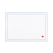 Linge de table Nazaré blanche, en coton, avec des motifs d’automne brodés