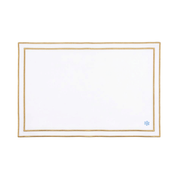 Nazaré white cotton table linen with embroidered small Christmas motifs