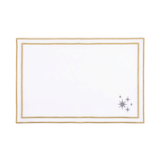 Nazaré white cotton table linen with embroidered stars
