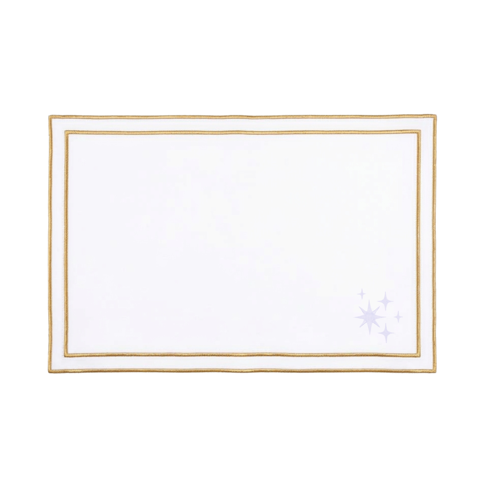 Nazaré white cotton table linen with embroidered stars