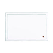 Linge de table Nazaré blanche, en coton, avec des motifs d’automne brodés