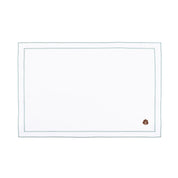 Linge de table Nazaré blanche, en coton, avec des motifs d’automne brodés