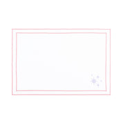 Linge de table Nazaré blanc, en coton, avec des petits motifs de Noël brodés.