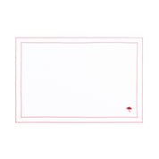 Linge de table Nazaré blanche, en coton, avec des motifs d’automne brodés