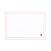 Linge de table Nazaré blanche, en coton, avec des motifs d’automne brodés