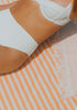 Orange horizontal stripes beach towel - Torres Novas