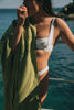 Olive drab Mar Ondulado beach towel - Torres Novas